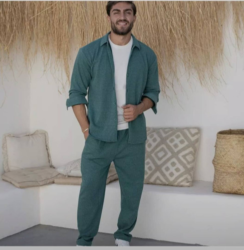 ست پیراهن شلوار مردانه کنف ترک کیفیت بالا